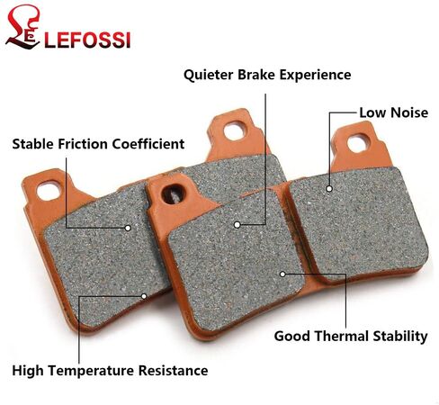 Front and Rear Carbon Fiber Brake Pads Compatible with Fit for Honda cbr 600 rr 1000RR CBR600RR 2007-2011 CBR1000RR 2006 2007 2008 2009 2010 2011 2012 2013 2014 2015 FA390F FA436R in Saudi Arabia