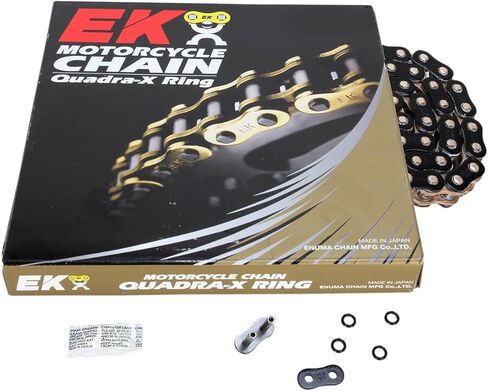 EK Motor Sport "EK Chain 520 ZVX3 Series ZX-Ring Chain - 160 Links - Black in Kuwait