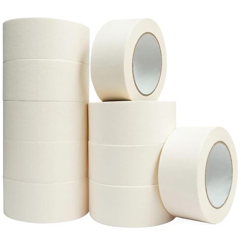 Masking Tape 2 Inch, 10 Pack White Masking Tape Bulk for General Purpose Use, 2 Inches X 55 Yards X 10 Rolls (550 Total Yards) in Kuwait