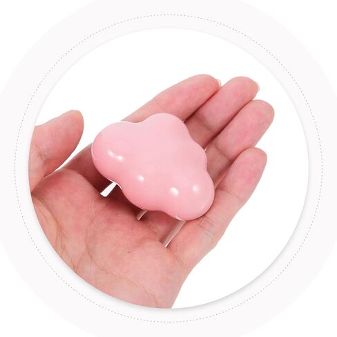 Alipis 2pcs Cloud-Shaped Ceramic Cabinet Knobs Cute Drawer Pulls Vintage Style Pink Ceramic Door Handles for ’ Wardrobe and Dresser in ’s Room in Saudi Arabia