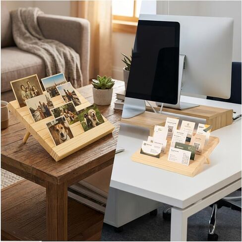 simarro 62 Pcs Wood Earring Display Stand and Earring Card, 2 Sets of 7 Slots Jewelry Display Holder for Selling Vendors Retail Show in Kuwait