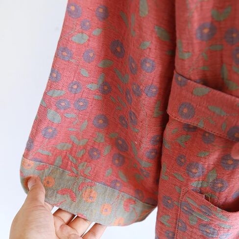 PRINCESS BRIDE Large Yarn-dyed Jacquard Muslin Japanese Robe Breathable Nightgown Kimono Robe Yukata Cozy Bathrobe for Women(Pink) in Kuwait