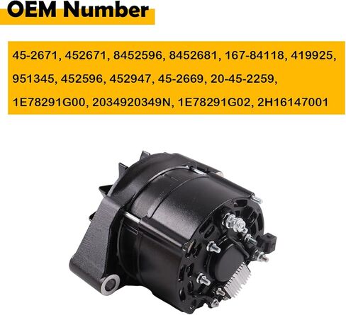 Alternator 120A Compatible with Thermo King Tripac APU Evo Transportation Refrigeration Replace 45-2671 452671 8452596 8452681 167-84118 419925 951345 452596 452947 45-2669 in Saudi Arabia