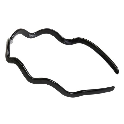 WOVOWOVO 2 Pcs Wavy Headbands for Women, Comfortable Skinny Head Bands for Womens Hair, Acetate Hairbands with Teeth Non Slip, Classic Black Tortoiseshell Hair Accessories in Kuwait