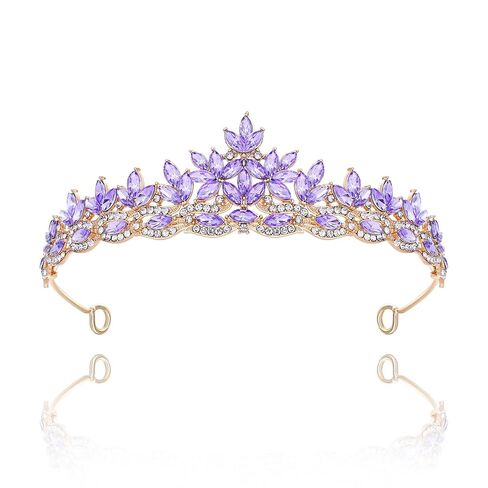 Silver Crystal Princess Queen Tiara - Bride Rhinestone Crowns Headband for Women Wedding Birthday Halloween Prom Pageant Party Coming of Age Ceremony Photo Props (HG1233-Silver White) in Saudi Arabia
