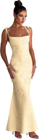 Jacquard Prom Ball Gown Dress Long for Women 2026 Adjustable Straps Mermaid Formal Evening Party Dress in Kuwait