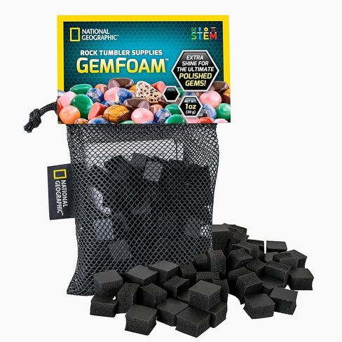 NATIONAL GEOGRAPHIC Ceramic Media for Rock Tumbling – 1.5 lb Ceramic Pellets, Tumbling Media for Rock Polisher, Use with Rock Tumbler Grit, Protects Rocks, Reusable, Rock Tumbling Supplies in Kuwait