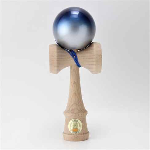 Yamagata Koubou No-1343 Japan Kendama Association Certified Competition Kendama, Ozora, Premium Blue & Silver in Kuwait
