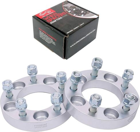 فواصل عجلات HICKS مقاس 5x4.5 إلى 5x4.5 مقاس 1 بوصة محولات فاصل عجلة سميكة 82.5 مم مع محور 1/2 بوصة -20 مناسبة لسيارة Ford Explorer 1990-2018 و1982-2012 Ford Ranger و1984-2001 Jeep Cherokee، مجموعة من 2 in Saudi Arabia