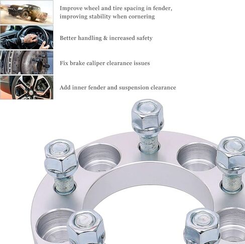 فواصل عجلات HICKS مقاس 5x4.5 إلى 5x4.5 مقاس 1 بوصة محولات فاصل عجلة سميكة 82.5 مم مع محور 1/2 بوصة -20 مناسبة لسيارة Ford Explorer 1990-2018 و1982-2012 Ford Ranger و1984-2001 Jeep Cherokee، مجموعة من 2 in Saudi Arabia