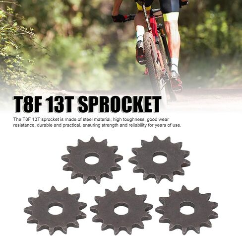 T8F ضرس، 5 قطع من الصلب T8F 13T سلسلة ضرس سكوتر كهربائي محرك ضرس 0.4 بوصة القطر الداخلي لـ 47cc 49cc جيب صغير الترابية الكهربائية سكوتر ATV in Kuwait
