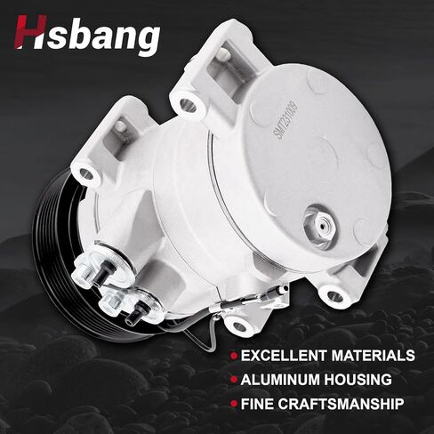 AC Compressor Assembly Compatible with Tacoma 2005 2006 2007 2008 2009 2010 2011 2012 2013 2014 2015 2.7L 4.0L Replaces 88320-04060 Pre-filled with Compressor Oil in Kuwait