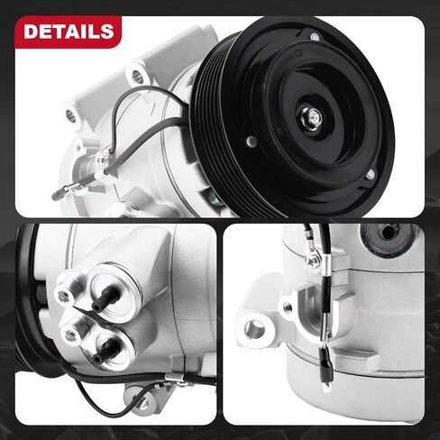 AC Compressor Assembly Compatible with Tacoma 2005 2006 2007 2008 2009 2010 2011 2012 2013 2014 2015 2.7L 4.0L Replaces 88320-04060 Pre-filled with Compressor Oil in Kuwait