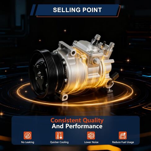 ضاغط تكييف الهواء CO-4574JC متوافق مع Audi TT RS Quattro 2012-2013 2.5L؛ متوافق مع فولكس فاجن جيتا 2009-2010 1.9L، 2005-2010، 2011-2014 2.5L استبدال #198567 in Kuwait