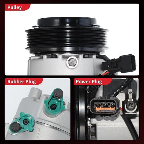 PHOBOOS A/C Compressor with Clutch Compatible with Hyundai Elantra 2017-2020, L4 2.0L. Fast Cooling, Low Noise, Easy Installation, Ref. CO 29339C in Kuwait