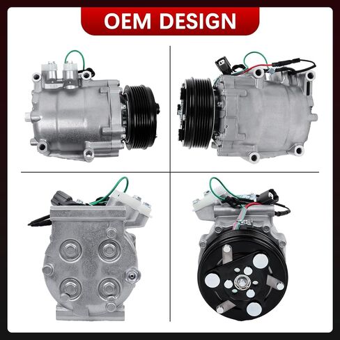 AC Compressor for 2001-2001 Acura EL 1.7L, for 2001-2001 Civic 1.7L, for 1997-2001 Prelude 2.2L, Air Conditioning Compressor with Clutch Replace for 38810P5M006, 38810P5M016 2004914AM in Saudi Arabia