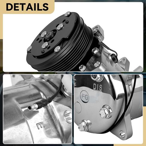 ضاغط تيار متردد عالمي مع قابض 6PK، ضاغط تكييف الهواء 2 أخاديد مناسب لحزام ساندن 508 SD 508 5H14 12 فولت in Saudi Arabia
