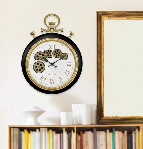 Bulova Clocks C3390 Conductor, Wall Pocket Watch, Moving Gears in Saudi Arabia