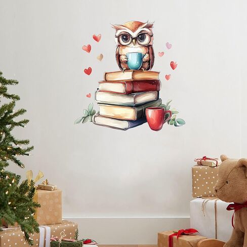 قطعة واحدة من ملصقات جدران كتب قراءة الحيوانات، ملصقات جدارية لزاوية القراءة، ديكورات حضانة حيوانات الزرافة للفصل الدراسي وغرفة نوم الأطفال (الزرافة) in Kuwait