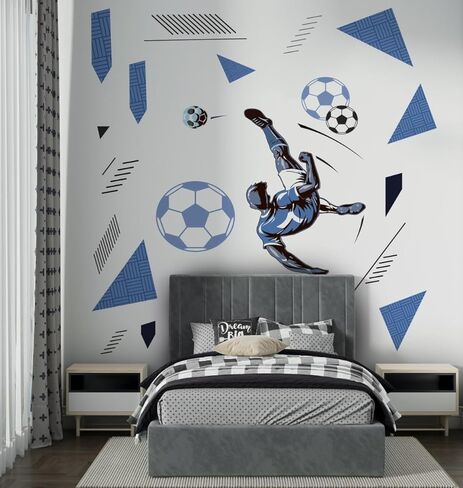 ملصق حائط للأطفال بطابع كرة القدم، ملصق حائط لكرة القدم، ملصق حائط لتزيين غرفة الأطفال in Kuwait