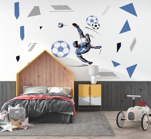ملصق حائط للأطفال بطابع كرة القدم، ملصق حائط لكرة القدم، ملصق حائط لتزيين غرفة الأطفال in Kuwait