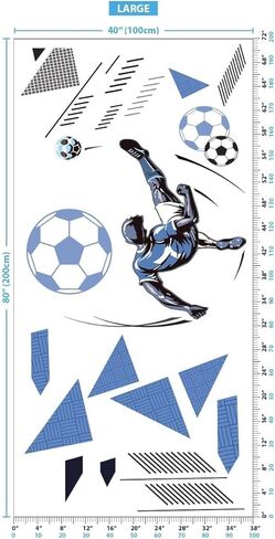 ملصق حائط للأطفال بطابع كرة القدم، ملصق حائط لكرة القدم، ملصق حائط لتزيين غرفة الأطفال in Kuwait