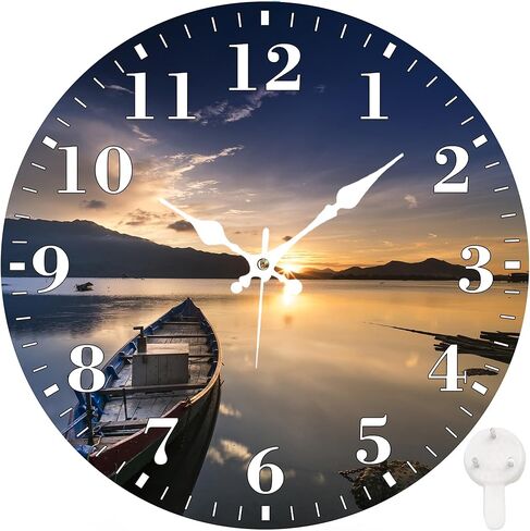 Identiy Round Wall Clock Silent Battery Operated, Purple Galaxy Starry Sky 12 Inch Non-Ticking Easy to Read Display Round Analog Wall Clock Decorative for Office,Bedroom,Living Room and Kitchen in Saudi Arabia