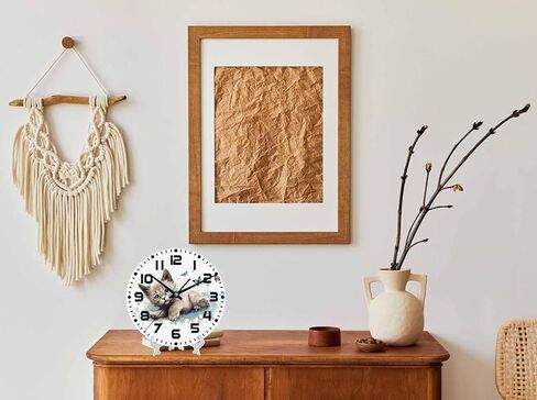 هريرة تلعب مع ساعة حائط على شكل فراشة تعمل بالبطارية، ساعة حائط لطيفة على شكل مخلب قطة لطيفة للخدش، ساعة حائط صامتة غير موقوتة ذات جودة كوارتز 10 بوصة، ساعة مستديرة سهلة القراءة للمكتب المنزلي in Kuwait