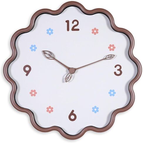 ساعة حائط، ساعات حائط صغيرة حديثة تعمل بالبطارية 14 بوصة، صامتة غير موقوتة كلاسيكية تناظرية للمكتب، المنزل، غرفة المعيشة، الحمام، المطبخ، غرفة النوم، المدرسة (الشوكولاتة) in Kuwait