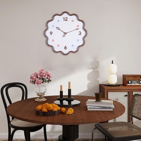 ساعة حائط، ساعات حائط صغيرة حديثة تعمل بالبطارية 14 بوصة، صامتة غير موقوتة كلاسيكية تناظرية للمكتب، المنزل، غرفة المعيشة، الحمام، المطبخ، غرفة النوم، المدرسة (الشوكولاتة) in Kuwait