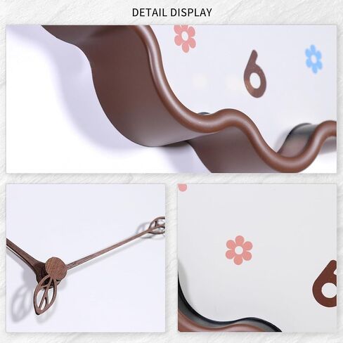 ساعة حائط، ساعات حائط صغيرة حديثة تعمل بالبطارية 14 بوصة، صامتة غير موقوتة كلاسيكية تناظرية للمكتب، المنزل، غرفة المعيشة، الحمام، المطبخ، غرفة النوم، المدرسة (الشوكولاتة) in Kuwait