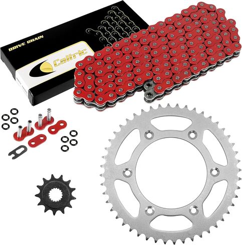 Caltric Red O-Ring Drive Chain and Sprocket Kit Compatible with Honda CR250R 2003 / CRF450R 2004-2016 in Saudi Arabia