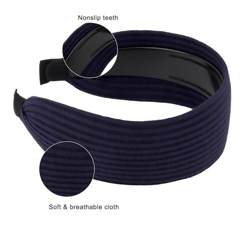 Wecoe Headbands for Women, 6pcs Wide Ribbed Headbands Non Slip Fashion Head Bands Comfortable Hairbands Hair Accessories for Women & Girls in Kuwait