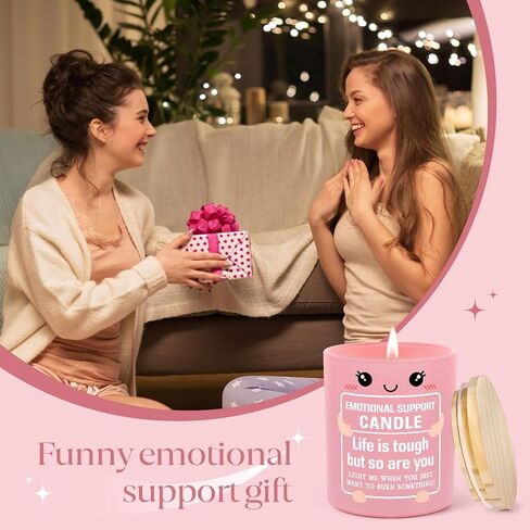 Funny Emotional Support Candle 10Oz, Inspirational, Positive Affirmation, Encouragement, Stress Relief Gifts for Women Friends Coworkers, Life is Tough But So are You Soy Wax Scented Candles in Kuwait