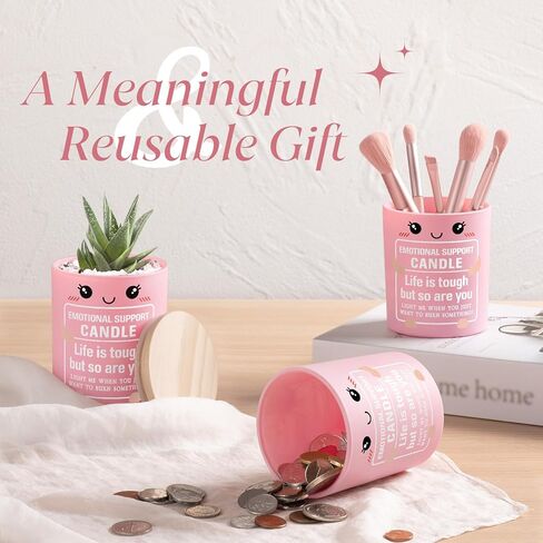 Funny Emotional Support Candle 10Oz, Inspirational, Positive Affirmation, Encouragement, Stress Relief Gifts for Women Friends Coworkers, Life is Tough But So are You Soy Wax Scented Candles in Kuwait