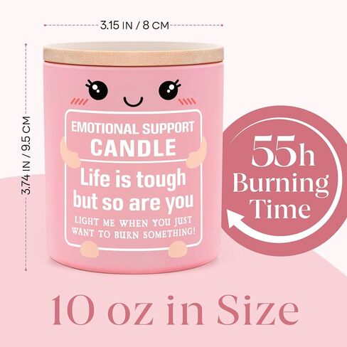 Funny Emotional Support Candle 10Oz, Inspirational, Positive Affirmation, Encouragement, Stress Relief Gifts for Women Friends Coworkers, Life is Tough But So are You Soy Wax Scented Candles in Kuwait