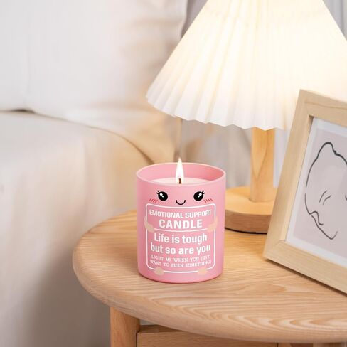 Funny Emotional Support Candle 10Oz, Inspirational, Positive Affirmation, Encouragement, Stress Relief Gifts for Women Friends Coworkers, Life is Tough But So are You Soy Wax Scented Candles in Kuwait