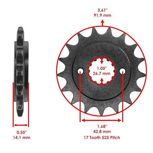 سلسلة محرك Caltric Black ومجموعة ضرس متوافقة مع Honda VT750C Shadow Ace 750 1998-2003 / VT750C Shadow Aero 750 2004-2007 in Saudi Arabia
