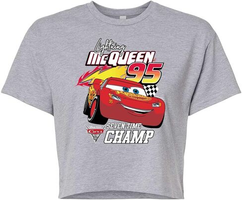 سيارات ديزني - تي شيرت Lightning McQueen Seven-Time Champ - تي شيرت قصير من مزيج القطن للصغار in Saudi Arabia