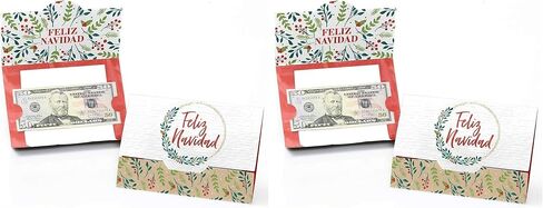 Big Dot of Happiness Feliz Navidad - Holiday and Spanish Christmas Party Money and Gift Card Holders - Set of 8 in Saudi Arabia