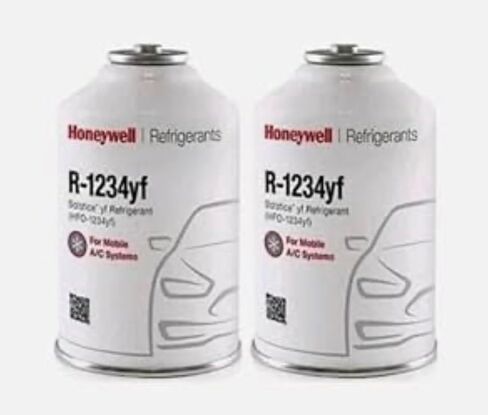 R1234yf Automotive ac REFRIGERENT 8 oz - Qty 2 cans with self Sealed Valve Easy use-Made in The USA Safe for Vehicles Replacing R1234YF. in Saudi Arabia