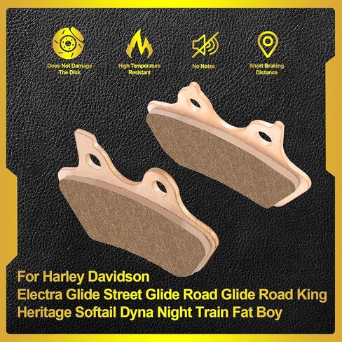 Sintered Disc Brake Pad For Harley Davidson 00-07 Dyna Series, Touring Series, Softail Series, 00-03 Sportster Series, 02-05 V-Rod (1 Set) in Saudi Arabia