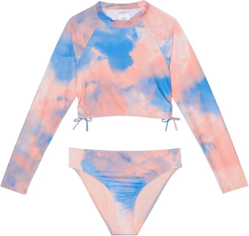 Roxy Girl's Malibu Story Long Sleeve Lycra Crop Top Set (Big Kids) in Saudi Arabia