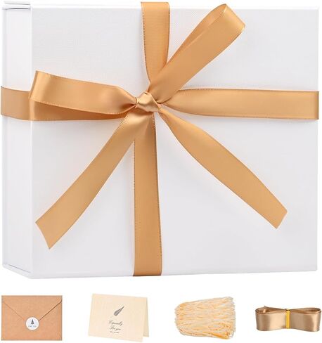 LIFELUM Gift Box 13 x 10 x 5 inch Large Gift Boxes with Magnetic Lids Birthday Box for Gifts Contains Card, Ribbon, Shredded Paper Filler Mother's Day Gift Packging (1 Pcs) in Kuwait
