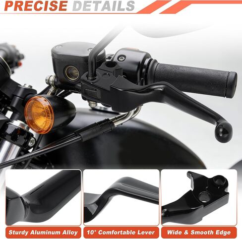 43040 رافعة فرامل سوداء لـ Harley Davidson Sportster 883 1200 1996-2003 لـ Harley Davidson Road King 96-10 رافعة فرامل المقود لـ Harley Davidson Softail 96-14 in Saudi Arabia