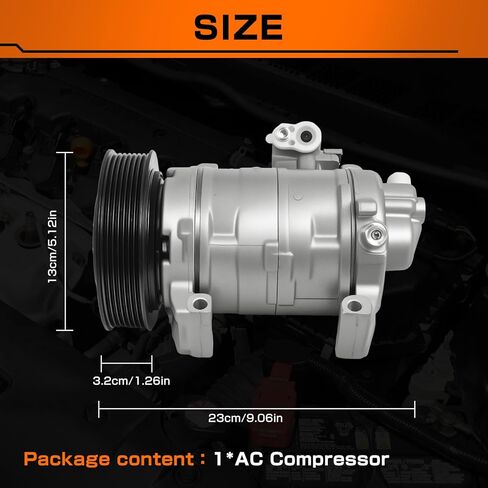 Air Conditioner AC Compressor Compatible with Honda Accord 2008-2012 2.4L Crosstour 2012-2015 2.4L with Clutch Replacement for 38810-R40A01 158333 157333 CO 11224C in Saudi Arabia