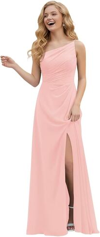 Chiffon Junior Girls Bridesmaid Dresses for Teens One Shoulder Ruffle Flower Girl Formal Gown for Wedding in Kuwait