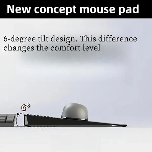New Ergonomic Mouse Pad 6-Degree Tilt, Aluminum Alloy, 2 Ways to Use, Completely Relax Your Wrist in Saudi Arabia
