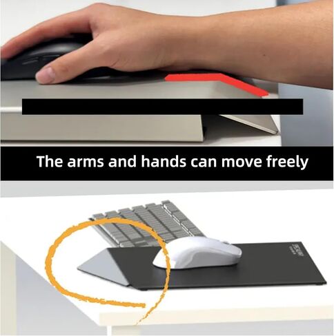 New Ergonomic Mouse Pad 6-Degree Tilt, Aluminum Alloy, 2 Ways to Use, Completely Relax Your Wrist in Saudi Arabia