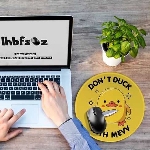 Don't Hide with Me,Funny Mouse Pad (Round),Comfortable and Non-Slip,Suitable for Laptop Games,Gifts for Duck Lovers,Friends, Lovers,Homework and Office in Kuwait